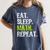 Eat Sleep Math Repeat Teacher Lover Women's Comfort Colors T-Shirt Denim Eat Sleep Math Repeat Teacher Lover Women's Comfort Colors T-Shirt Denim