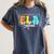 ELA Squad Teacher Back To School English Language Arts Women's Comfort Colors T-Shirt Denim