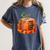 Fall Book Autumn Reading Teacher Halloween Pumpkin Season Women's Comfort Colors T-Shirt Denim