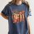 Fall Book Pumpkin Retro Reading Halloween Teacher Women's Comfort Colors T-Shirt Denim Fall Book Pumpkin Retro Reading Halloween Teacher Women's Comfort Colors T-Shirt Denim
