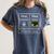 First Caffeinate Then Educate I Am Earning A Break Teacher Women's Comfort Colors T-Shirt Denim
