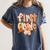First Grade Fall Floral Coquette Bow Teachers Students Women's Comfort Colors T-Shirt Denim