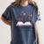 Floral Book a New Chapter Begins Retired Retirement Teacher Women's Comfort Colors T-Shirt Denim