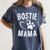 Fun Bostie Mama Dog Lover Apparel Boston Terrier Mom Women's Comfort Colors T-Shirt Denim
