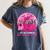 Ghost And Witch Boston Terrier Dog In October We Wear Pink Women's Comfort Colors T-Shirt Denim