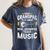 Some Grandpas Play Bingo Real Grandpas Teach Music Teacher Women's Comfort Colors T-Shirt Denim