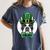 Green Boston Terrier Shamrock St Patricks Day Boston Terrier Women's Comfort Colors T-Shirt Denim