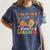 Groovy Fall In Love With Learning Autumn Pumpkin Teacher Women's Comfort Colors T-Shirt Denim Groovy Fall In Love With Learning Autumn Pumpkin Teacher Women's Comfort Colors T-Shirt Denim