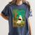 Groovy Ghost Reading Book Cat Halloween Ghost Teacher Women's Comfort Colors T-Shirt Denim Groovy Ghost Reading Book Cat Halloween Ghost Teacher Women's Comfort Colors T-Shirt Denim