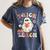 Groovy Halloween Trick Or Teach Retro Floral Ghost Teacher Women's Comfort Colors T-Shirt Denim