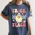 Groovy Teacher Halloween Retro Trick Or Teach Floral Ghost Women's Comfort Colors T-Shirt Denim Groovy Teacher Halloween Retro Trick Or Teach Floral Ghost Women's Comfort Colors T-Shirt Denim