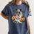Halloween Boston Terrier Ghost Women's Comfort Colors T-Shirt Denim