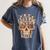 Halloween Costume Skull Boston Terrier Dog Lover For Men Women Kids Women's Comfort Colors T-Shirt Denim