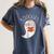 Halloween Cute Ghost Book Reading Teacher Women's Comfort Colors T-Shirt Denim Halloween Cute Ghost Book Reading Teacher Women's Comfort Colors T-Shirt Denim