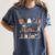 Halloween Library Ghost Books Teacher Spooky Trick Or Teach Women's Comfort Colors T-Shirt Denim