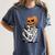 Halloween Skeleton Boston Terrier Women's Comfort Colors T-Shirt Denim