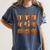 Halloween Teacher Fall Book Pumpkin Retro Reading Women's Comfort Colors T-Shirt Denim