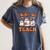 Halloween Teacher Ghosts Trick Or Teach Retro Costume Women Women's Comfort Colors T-Shirt Denim Halloween Teacher Ghosts Trick Or Teach Retro Costume Women Women's Comfort Colors T-Shirt Denim