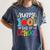 Happy 100th Day Of School Teachers 100 Days Of School Kids Women's Comfort Colors T-Shirt Denim