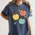 Happy To See Your Face Teacher Apple Women's Comfort Colors T-Shirt Denim Happy To See Your Face Teacher Apple Women's Comfort Colors T-Shirt Denim