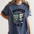 Haunted 67 Skeleton Math Teacher Halloween Costume Math Pun Women's Comfort Colors T-Shirt Denim