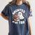 Haunted By My TBR Cute Ghost Book Reading Teacher Halloween Women's Comfort Colors T-Shirt Denim