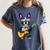 Hawaiian Boston Terrier & Pineapple Ukulele Summer Vacation Women's Comfort Colors T-Shirt Denim