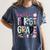 Hello First Grade Teacher Coquette Pencil Bow Back To School Women's Comfort Colors T-Shirt Denim
