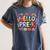 Hello Pre-K Back To School Teacher Student Fun Graphic Tee Women's Comfort Colors T-Shirt Denim