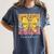 Interventionist Teacher Groovy Coquette Bow Back To School Women's Comfort Colors T-Shirt Denim