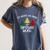It's Never Too Early For Christmas Music Teacher Women's Comfort Colors T-Shirt Denim