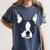 Kids Boston Terrier Dog For Women And Girls Women's Comfort Colors T-Shirt Denim