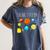 Kids Solar Systems Cute Planets Space Science Teacher School Women's Comfort Colors T-Shirt Denim