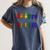 Be Kind Pride Sign Language Rainbow Teachers Interpreter ASL Women's Comfort Colors T-Shirt Denim