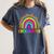 Kindergarten Rainbow Girls Boys Teacher First Day Of School Women's Comfort Colors T-Shirt Denim Kindergarten Rainbow Girls Boys Teacher First Day Of School Women's Comfort Colors T-Shirt Denim