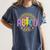 Kindergarten Rocks ABCD Back To School Rock Teacher Women's Comfort Colors T-Shirt Denim