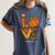 Leopard Pumpkin Love Teacher Life Thanksgiving Fall Women Women's Comfort Colors T-Shirt Denim