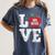 LOVE Apple 3rd Grade Teacher Student School Women's Comfort Colors T-Shirt Denim LOVE Apple 3rd Grade Teacher Student School Women's Comfort Colors T-Shirt Denim