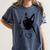 I Love My Boston Terrier Dog With Heart Women's Comfort Colors T-Shirt Denim