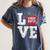 LOVE Kindergarten Teacher Student School Apple Women's Comfort Colors T-Shirt Denim LOVE Kindergarten Teacher Student School Apple Women's Comfort Colors T-Shirt Denim