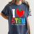 I Love STEM Student Teacher 1st Day Of School Back To School Women's Comfort Colors T-Shirt Denim I Love STEM Student Teacher 1st Day Of School Back To School Women's Comfort Colors T-Shirt Denim
