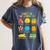 Math Cat Geometry Back To School Mathematics Teacher Women's Comfort Colors T-Shirt Denim