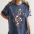 Music Note Symbol Halloween For Music Teacher Musicians Women's Comfort Colors T-Shirt Denim