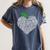 NC Red For Ed North Carolina Proud Teacher Apple T-Shirt Women's Comfort Colors T-Shirt Denim