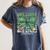 One Lucky Teacher Coquette Bow St Patricks Day Teacher Women's Comfort Colors T-Shirt Denim