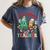 One Merry Teacher Groovy Christmas Tree Pjs Xmas Teacher Women's Comfort Colors T-Shirt Denim One Merry Teacher Groovy Christmas Tree Pjs Xmas Teacher Women's Comfort Colors T-Shirt Denim