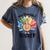 One Thankful Teacher Turkey Pencil Thanksgiving Teachers Women's Comfort Colors T-Shirt Denim One Thankful Teacher Turkey Pencil Thanksgiving Teachers Women's Comfort Colors T-Shirt Denim