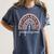 Paraprofessional Rainbow Para Teacher Parapro Women's Comfort Colors T-Shirt Denim Paraprofessional Rainbow Para Teacher Parapro Women's Comfort Colors T-Shirt Denim