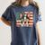 Patriotic Boston Terrier Dog Lover USA Flag 4th Of July For Men Women Kids Women's Comfort Colors T-Shirt Denim
