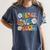 Peace Love Books Bookworm Librarian Reading Teacher Groovy Women's Comfort Colors T-Shirt Denim Peace Love Books Bookworm Librarian Reading Teacher Groovy Women's Comfort Colors T-Shirt Denim